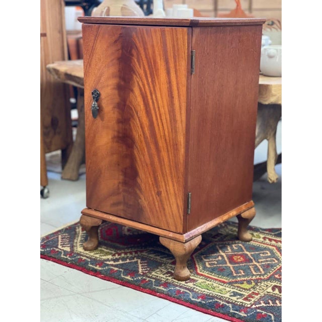 1970s 1970s Vintage Cabinet Table With Burl Front For Sale - Image 5 of 5