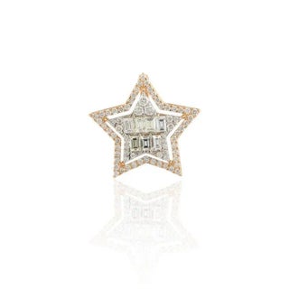 Art Deco 1.15ct Diamond Cluster Star Pendant for Christmas by VRJewels For Sale