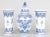 French Country Antique Petite Dutch Delft Floral Garniture Vases - Set of 3 For Sale - Image 3 of 9
