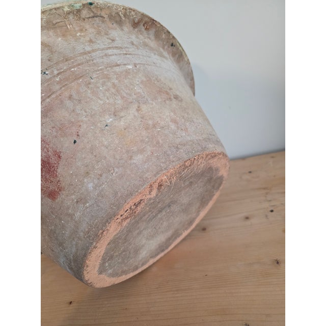 Early 20th Century Italian Glazed Terra Cotta Tian Bowl in Speckled Green For Sale - Image 4 of 4