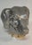 For your consideration . . . A fabulous rare figural tobacco box in the shape of a dog's head wearing a gold spiked...