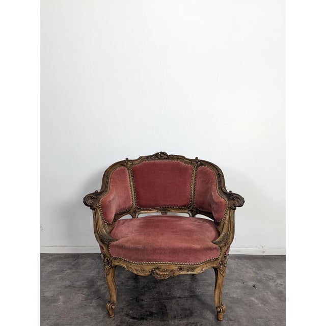 Louis XV Style Marquise Armchairs in Carved Walnut, Set of 2 For Sale - Image 4 of 12