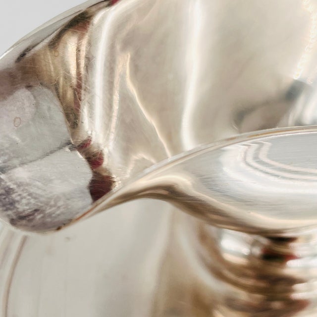 Vintage Gorham Colonial Silver Plated Gravy or Sauce Boat With Attached Underplate For Sale - Image 11 of 13