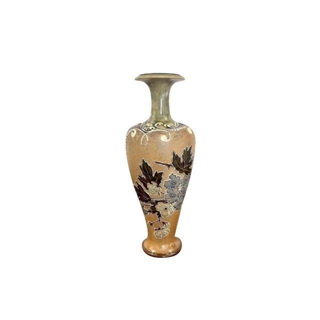 Beige Stoneware Vase from Doulton, 1880s For Sale - Image 8 of 8