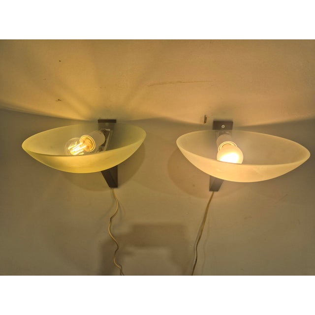 Vintage Italian Wall Sconces, 1980s, Set of 2 For Sale - Image 9 of 11