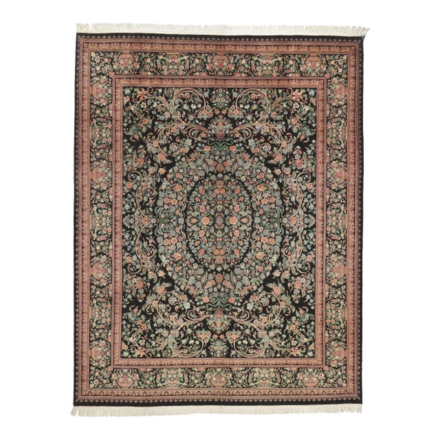 Vintage Aubusson Style Garden Rug - 09'00 X 11'06 For Sale