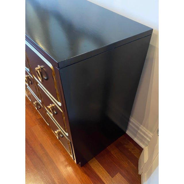 Ebony Vintage Dorothy Draper Style Espana Dresser Chests - A Pair For Sale - Image 8 of 10