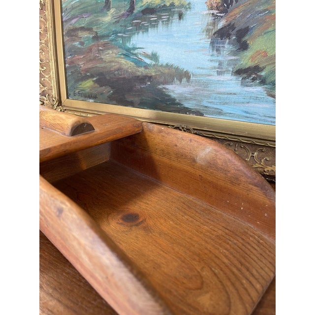 Wood Vintage Hand-Carved Solid Wood Grain Scoop With Sculpted Handle and Maker's Mark. For Sale - Image 7 of 10