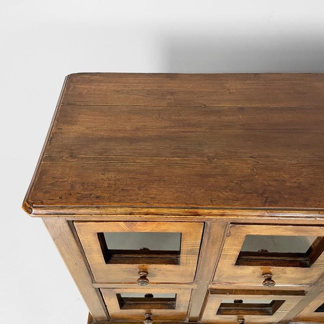 1930s Italian Art Deco Chest of Drawers in Wood and Glass, 1930s For Sale - Image 5 of 18