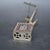 Metal Vintage Silver-Plated Copper Water Pipe With Enamel Shou Xing Motif and Beaded Chain For Sale - Image 7 of 9
