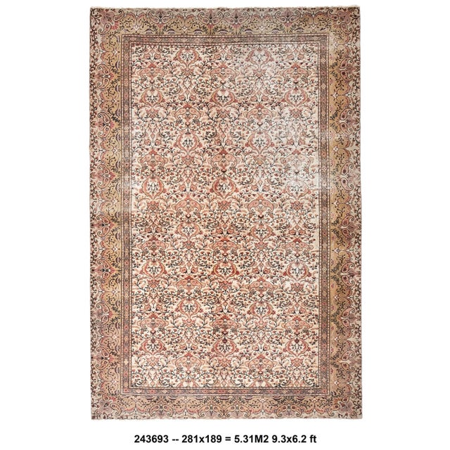 Vintage Turkish Rug in Wool For Sale - Image 14 of 14