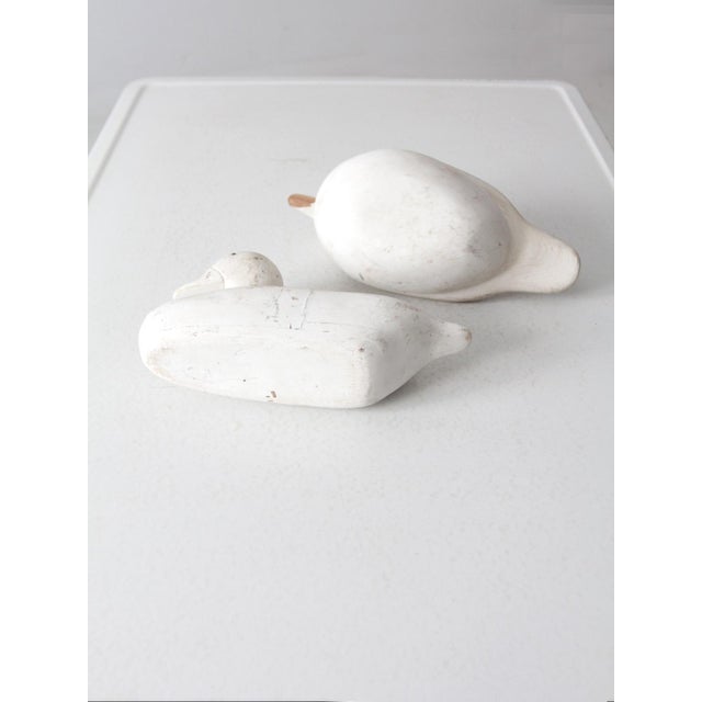 Wood Vintage Handmade Duck Decoys Pair For Sale - Image 7 of 11