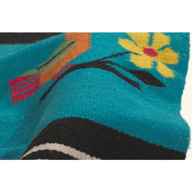 Vintage Mexican Zapotec Rug, 01'00 X 03'02 For Sale In Dallas - Image 6 of 10
