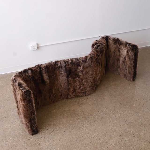 Mid-Century Modern 1960s Olivier Mourgue “Djinn” Chaise Lounge in Toscana Fur For Sale - Image 3 of 8