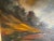 A dramatic and beautiful oil landscape on canvas by Kenneth Hugh, “Turning Back”, in its original gold frame ready to...