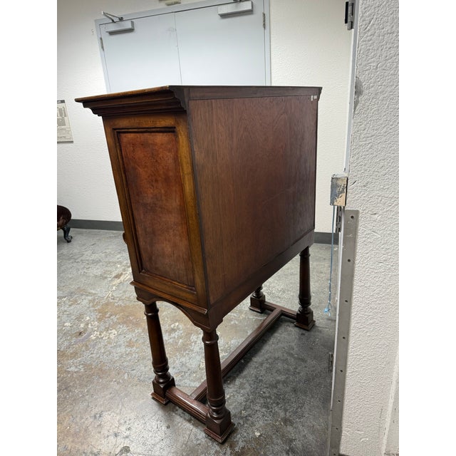 South Cone Trading Traditional Mahogany Wine Bar Secretary Cabinet For Sale In San Francisco - Image 6 of 12