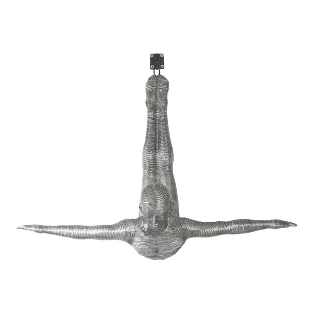 Diving Wall Sculpture by Timbul Raharjo, Aluminum, Large For Sale