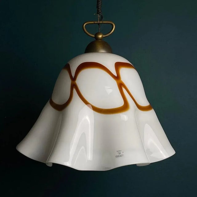 Vintage Murano Glass Pendant Wallpaper Lamp from Vetri Murano, Italy, 1970s For Sale - Image 7 of 13