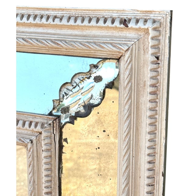 A Charming Mid 19th Century Italian Wooden Framed, Rectangular, Cushion Type Marginal Mirror Of Rare Large Proportions,...