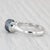 Art Deco New Galatea Cultured Black Pearl Diamond Ring 14k White Gold Size 6.25 For Sale - Image 3 of 8