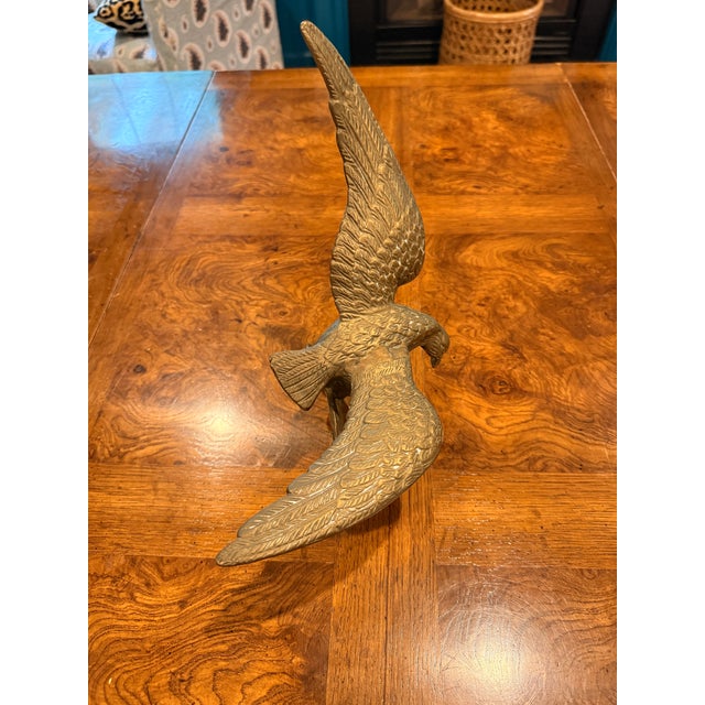 Brass Vintage Brass Eagle For Sale - Image 8 of 11