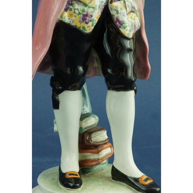 19th Century Art Nouveau Ceramic Sculpture Depicting Wolfgang Amadeus Mozart as a Child by Perigot for Goldscheider, Austria, 1890s For Sale - Image 17 of 18