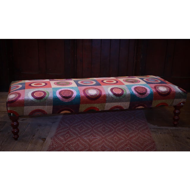 Textile Set of 2-Seater Sofa and Ottoman in Mulberry Mohair Upholstery from George Smith, 2010s For Sale - Image 7 of 17