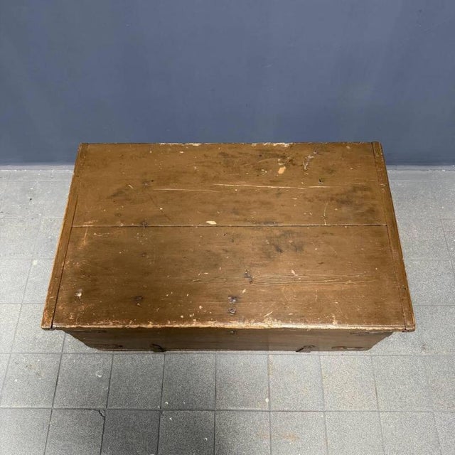 Wood Antique Wooden Swedish Chest For Sale - Image 7 of 18