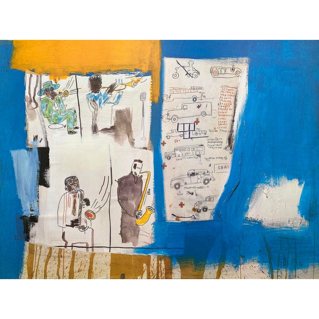 Paper Jean Michel Basquiat Vintage 1997 Pop Art Offset Lithograph Print " Worthy Constituents " 1986 For Sale - Image 7 of 14
