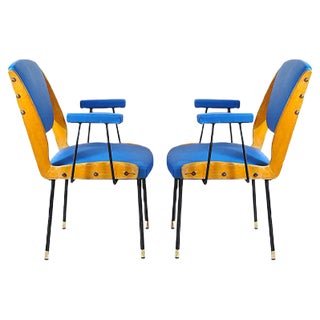 Set of Italian Carlo De Carli Style Lounge Chairs, 1950s For Sale