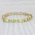 13.30ctw Peridot Tennis Bracelet 10k Yellow Gold 6.75" 4.8mm For Sale - Image 4 of 7