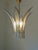 Black Italian Brass and Murano Glass Palms Chandelier, 1970s For Sale - Image 8 of 10