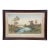 Antique George William Bohde in the Cove Colored Coastal Riverscape Etching 35" For Sale