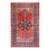 1880s Red Medallion Rustic Antique Persian Bijar Rug 7'10" X 12' Handknotted Wool Carpet For Sale