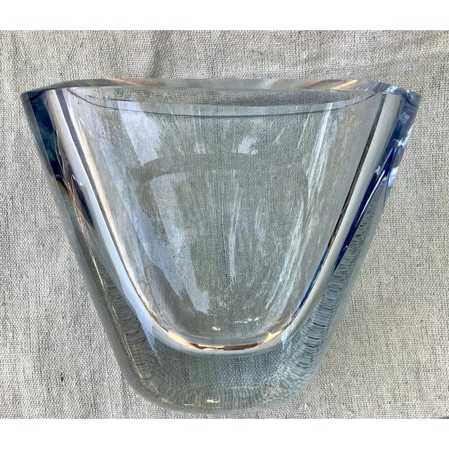 Glass 1950's Stromberg Swedish Crystal Vase For Sale - Image 7 of 10