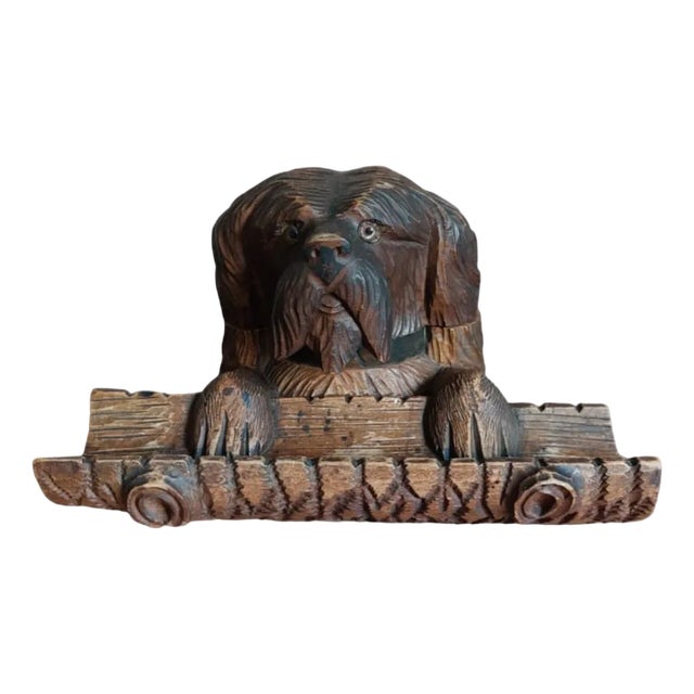 Black Forest Inkwell Maltese Dog , 1930s For Sale