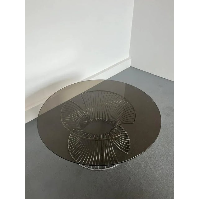 Brown Coffee Table in Smoked Glass,1980s For Sale - Image 8 of 11