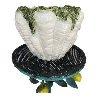 Vintage Fritz & Floyd White Carrot Cachepot For Sale