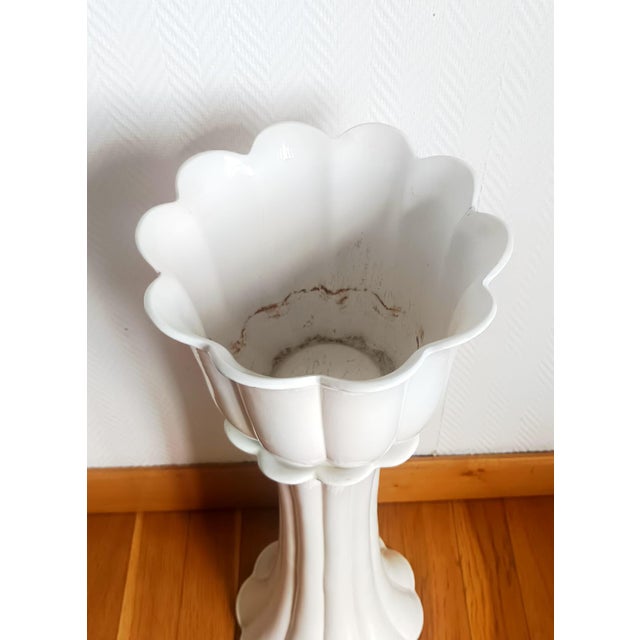 1980s Vintage Italian Earthenware Planter on Stand, 1970s For Sale - Image 5 of 9