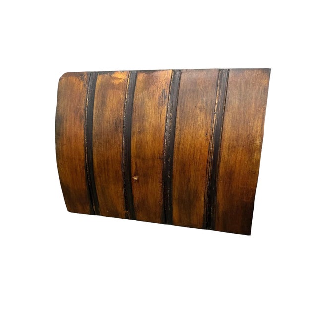 Wooden Framed Rectangular Rustic Mirror For Sale - Image 4 of 11