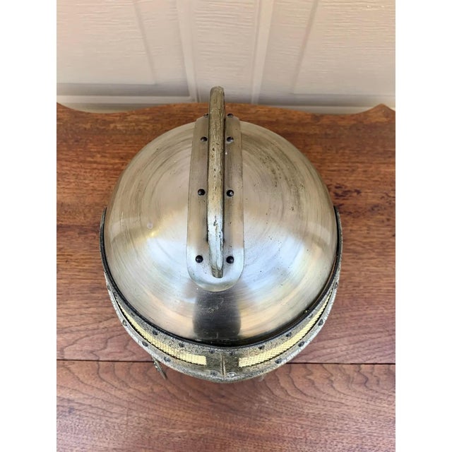 Late 20th Century Pewter Knight’s Helmet Ice Bucket For Sale - Image 10 of 12