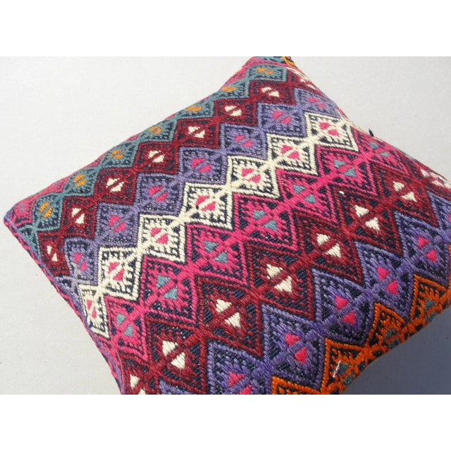 Blue Kilim Rug Pillow For Sale - Image 8 of 11