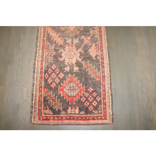 Textile Early 20th Century Zabihi Collection Brown Turkish Oushak Narrow Runner - 2'6" x 11' For Sale - Image 7 of 7