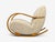 Beige Swedish Modern, Rocking Chair, Elmwood, Beige Shearling, Sweden, 1940s For Sale - Image 8 of 13