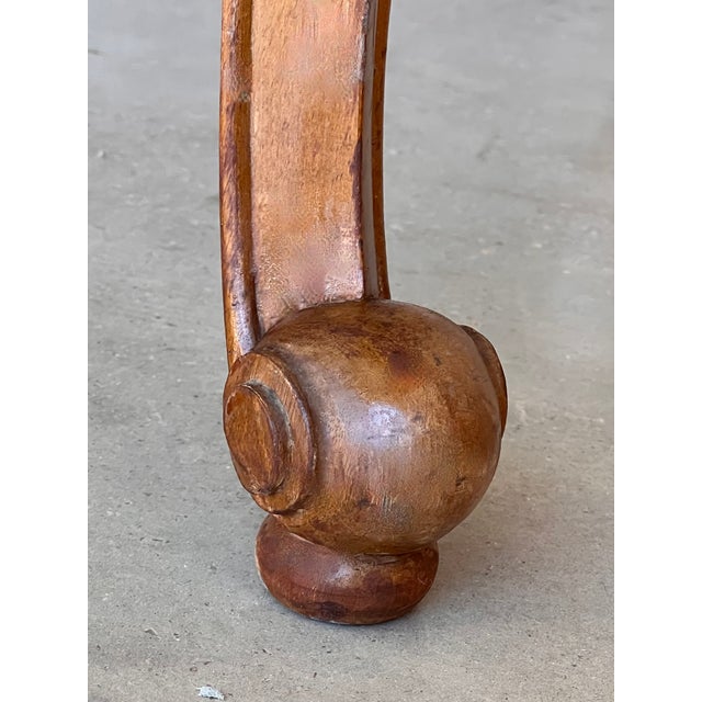 20th Root Oak Dining Room Table With Carved Edges For Sale - Image 10 of 11