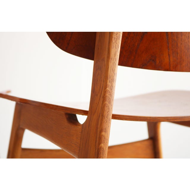 Danish Model 155 Shell Chairs by Børge Mogensen for Soborg, 1950, Set of 6 For Sale - Image 11 of 14