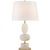 Modern Thomas O'Brien by Visual Comfort Signature Dani Medium Cordless Table Lamp in Alabaster with Linen Shade For Sale - Image 3 of 3