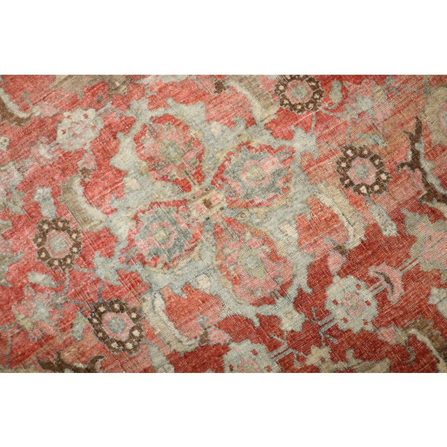 Antique Zabihi Collection Persian Soft Red Bidjar Rug For Sale - Image 9 of 12