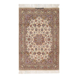 Pasargad DC Fine Hand Knotted Silk & Wool Isfahan Rug For Sale