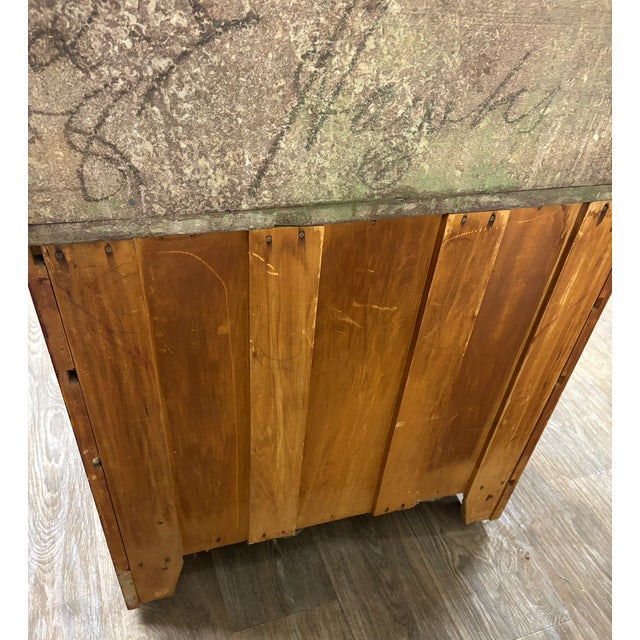 Brown Antique Victorian Eastlake Marble Top Walnut Chest Nightstand Washstand Commode For Sale - Image 8 of 8